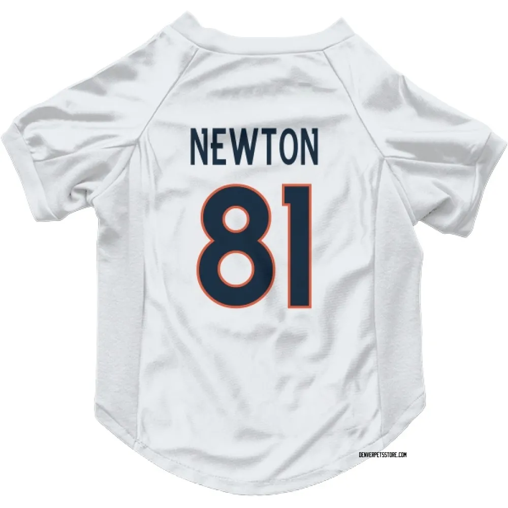 Denver Broncos Jerjuan Newton White Pet Jersey for Dog & Cat