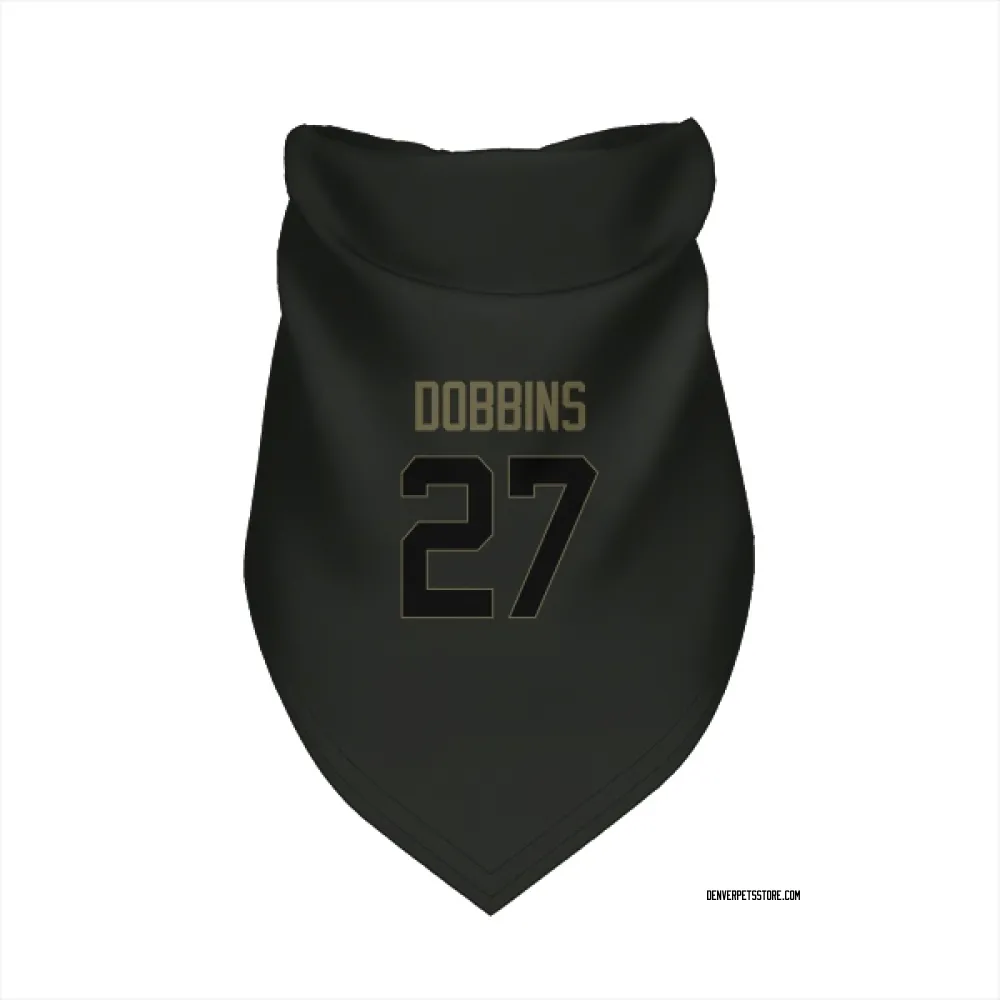 Denver Broncos J.K. Dobbins Black Service Pet Bandana for Dog & Cat