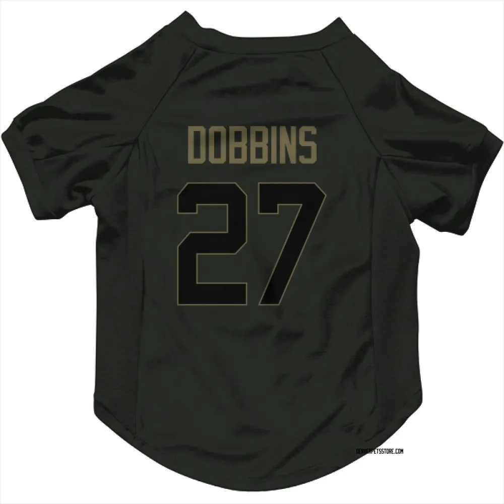 Denver Broncos J.K. Dobbins Black Service Pet Jersey for Dog & Cat