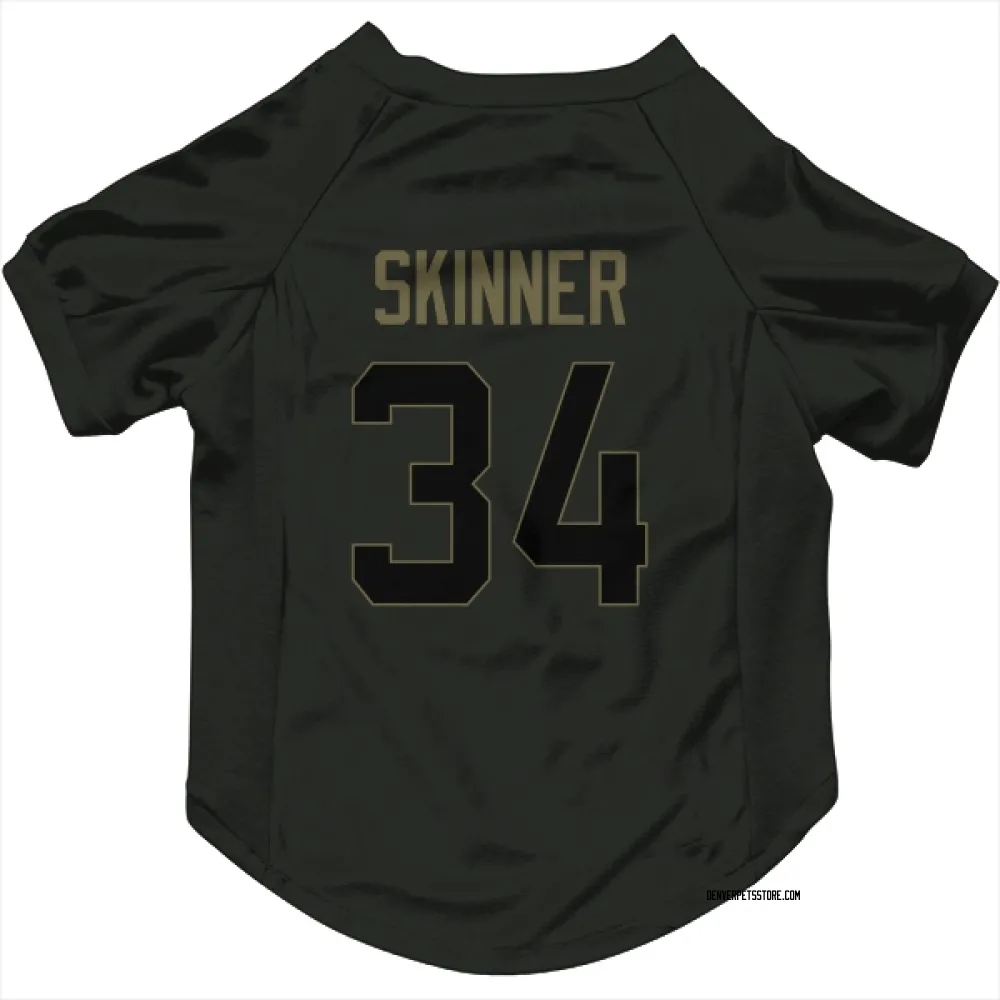 Denver Broncos JL Skinner Black Service Pet Jersey for Dog & Cat