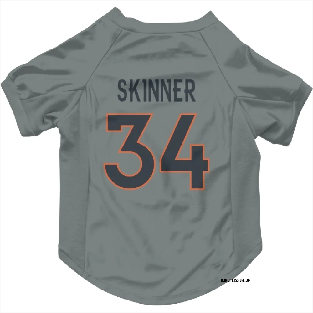 Denver Broncos JL Skinner Gray Pet Jersey for Dog & Cat