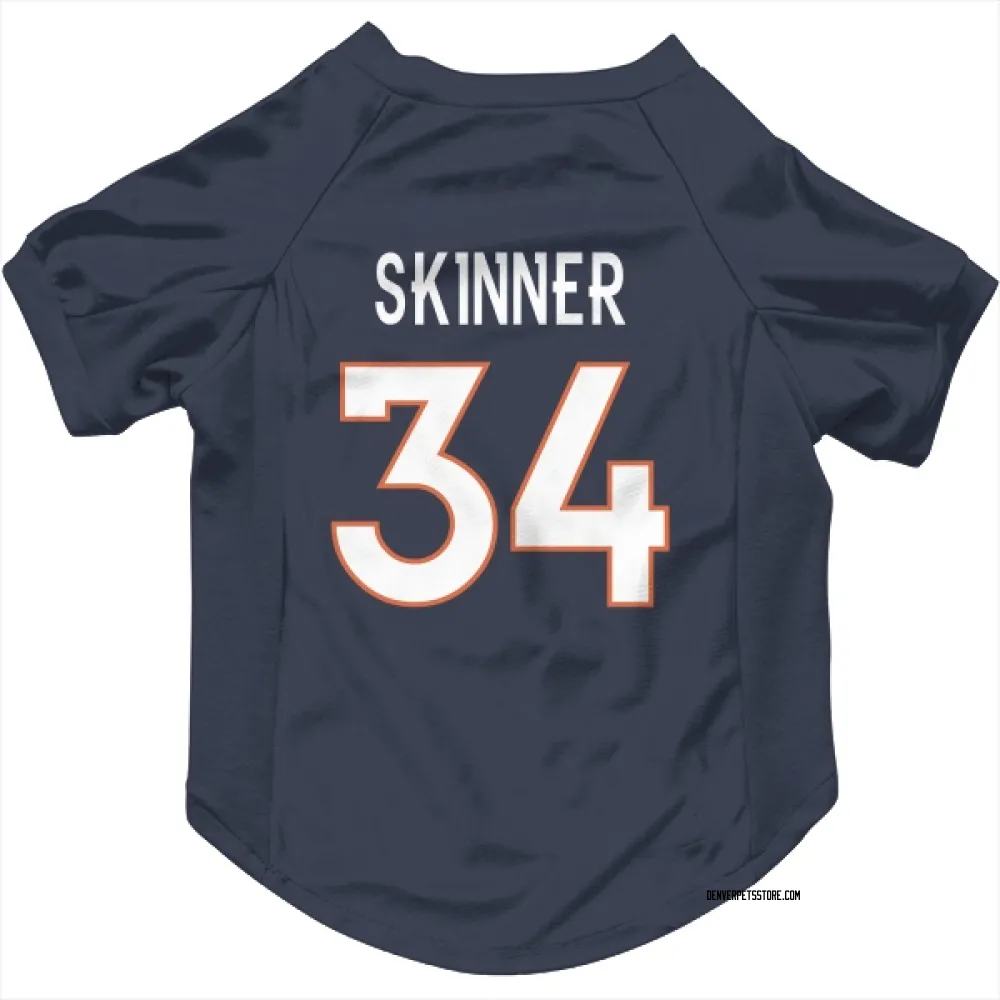 Denver Broncos JL Skinner Navy Pet Jersey for Dog & Cat
