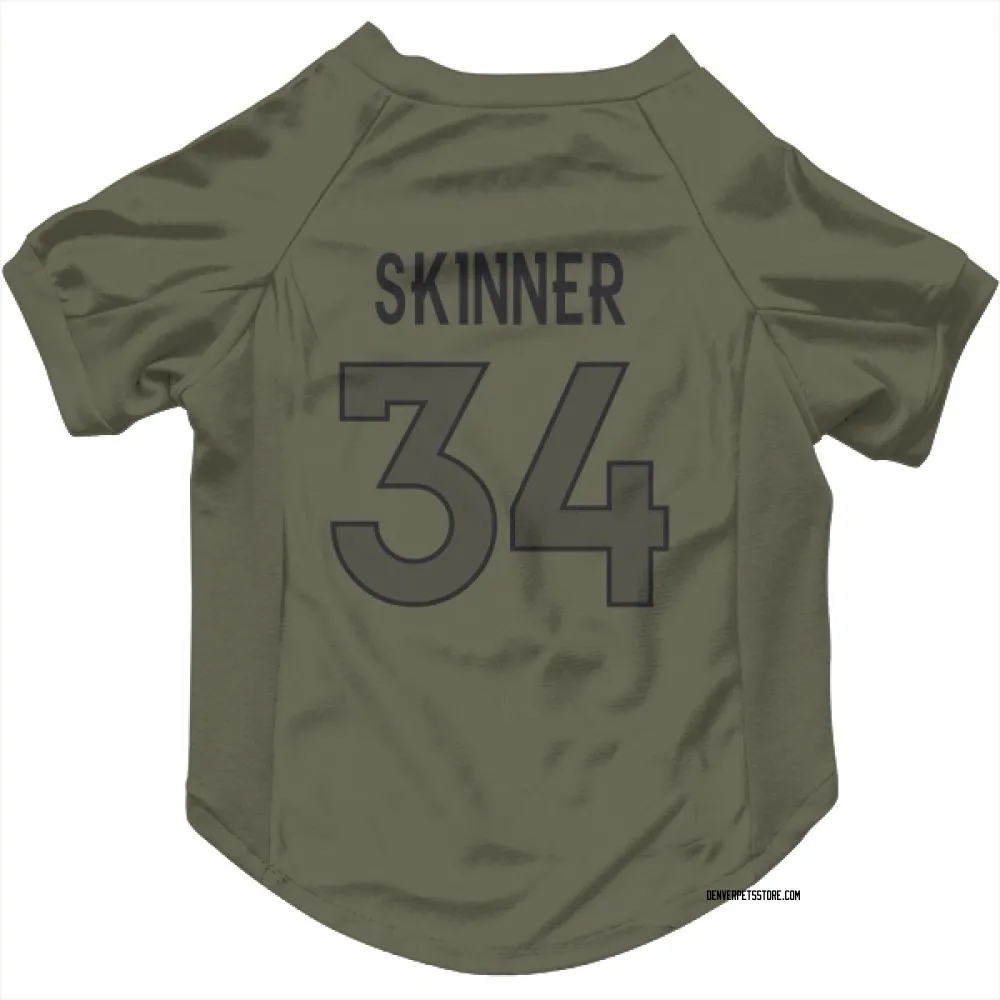 Denver Broncos JL Skinner Olive Pet Jersey for Dog & Cat