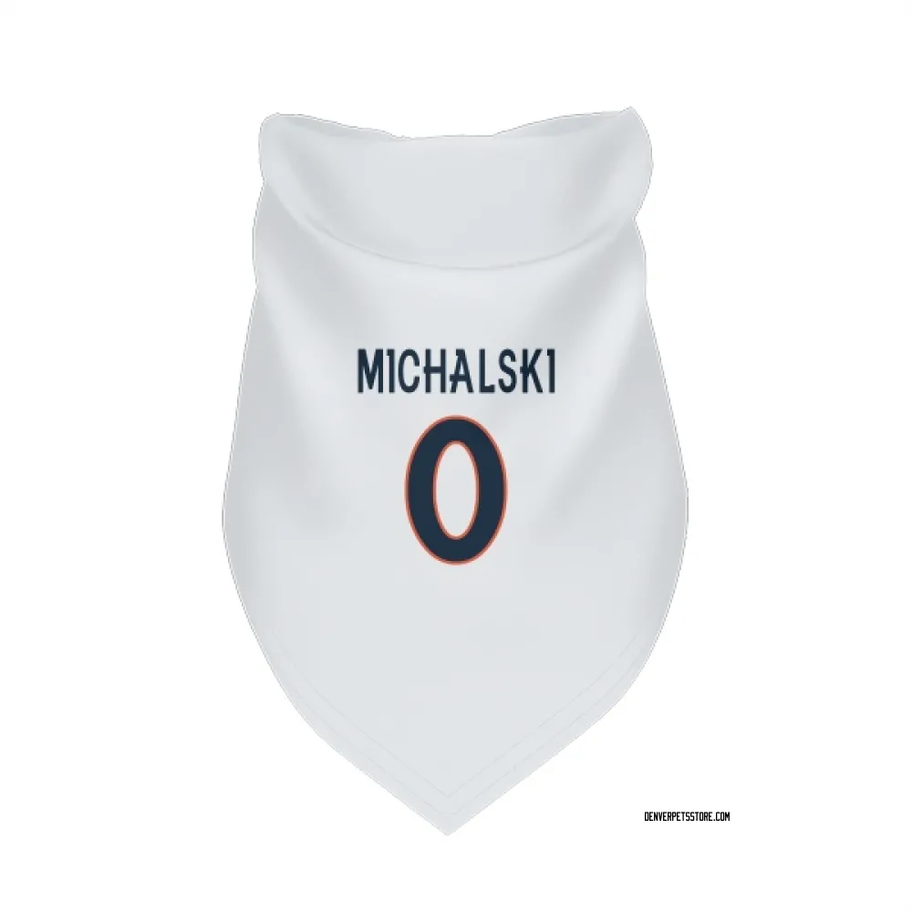 Denver Broncos Joe Michalski White Pet Bandana for Dog & Cat