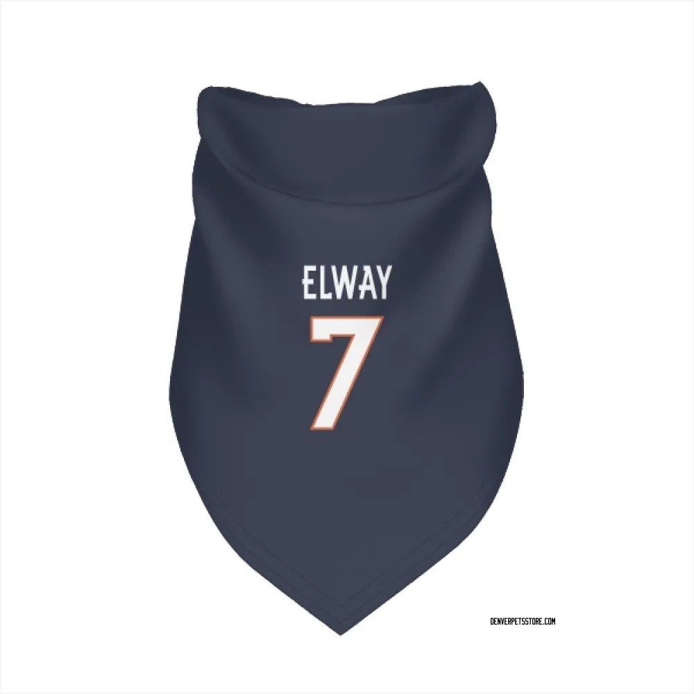 Denver Broncos John Elway Navy Pet Bandana for Dog & Cat