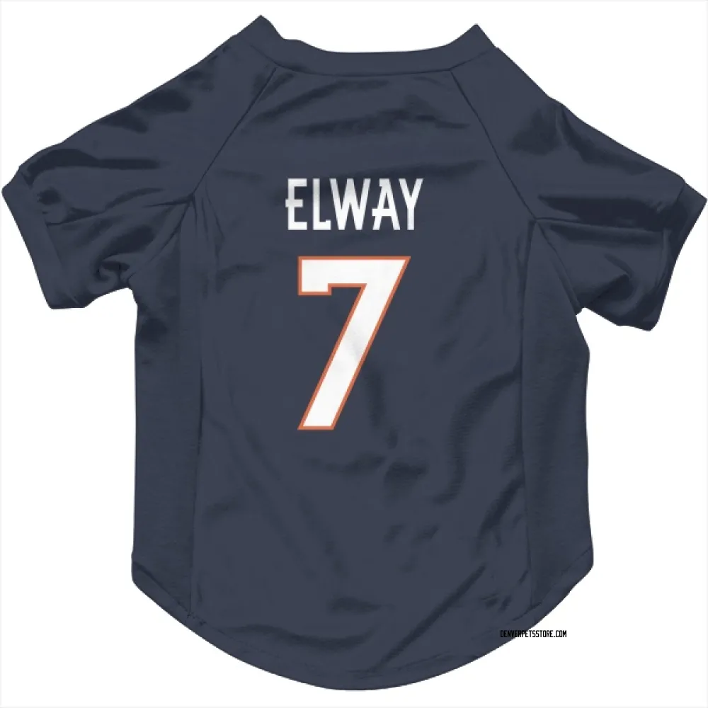 Denver Broncos John Elway Navy Pet Jersey for Dog & Cat