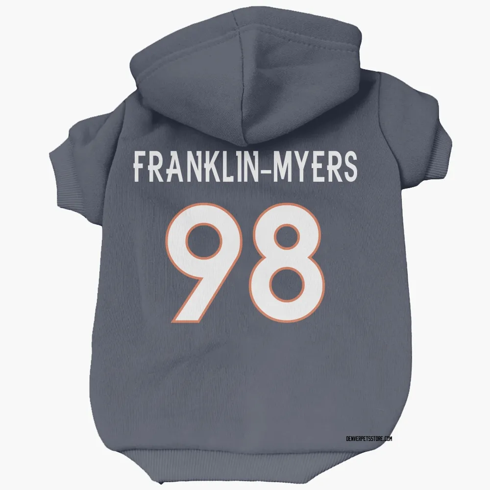 Denver Broncos John Franklin-Myers Navy Pet Hoodie for Dog & Cat