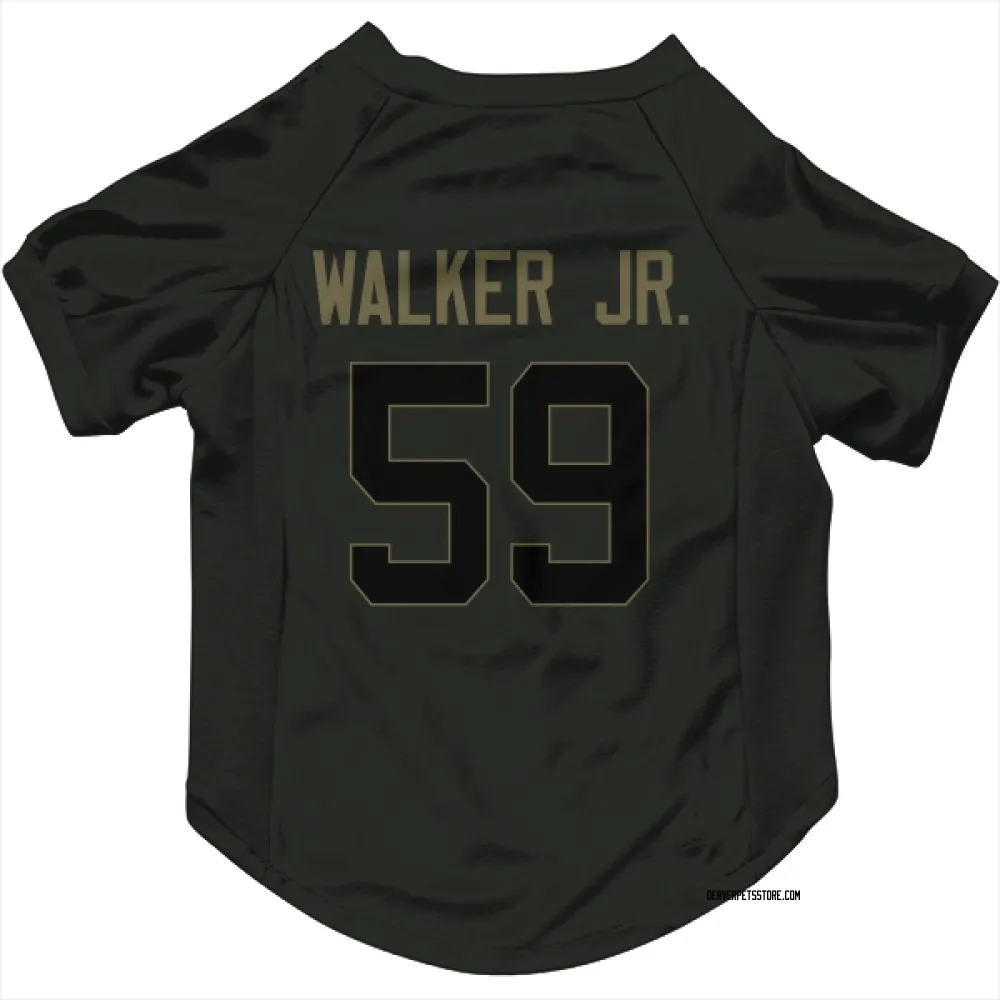 Denver Broncos Johnny Walker Jr. Black Service Pet Jersey for Dog & Cat