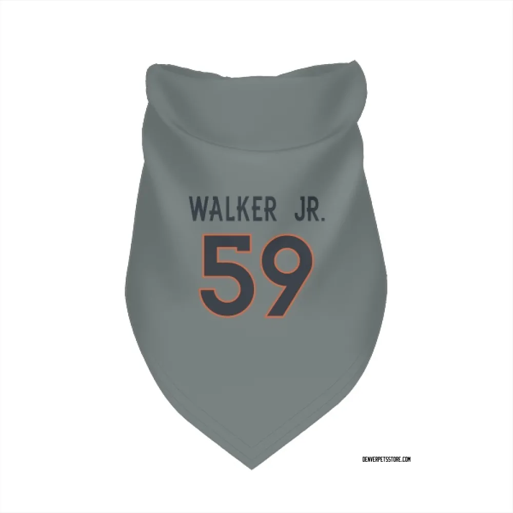 Denver Broncos Johnny Walker Jr. Gray Pet Bandana for Dog & Cat