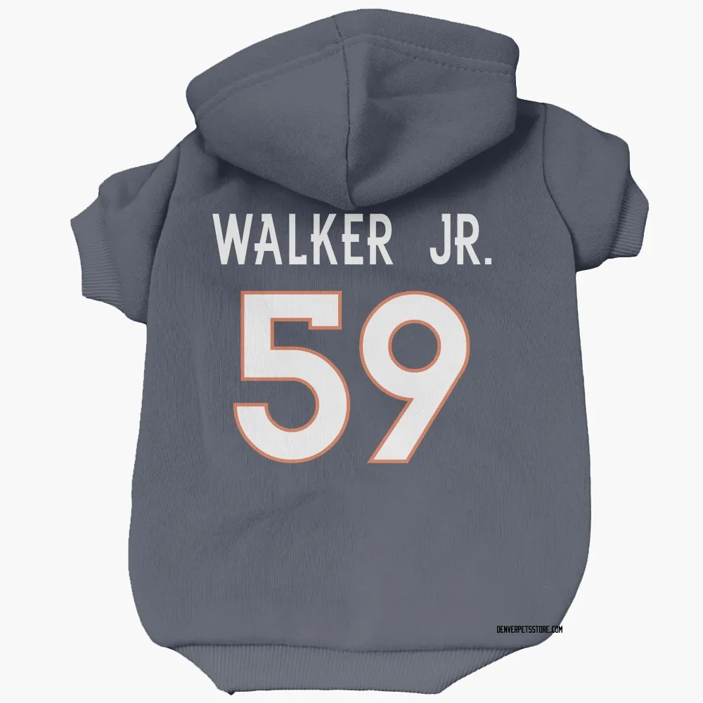 Denver Broncos Johnny Walker Jr. Navy Pet Hoodie for Dog & Cat
