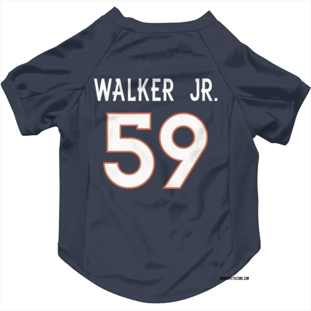 Denver Broncos Johnny Walker Jr. Navy Pet Jersey for Dog & Cat