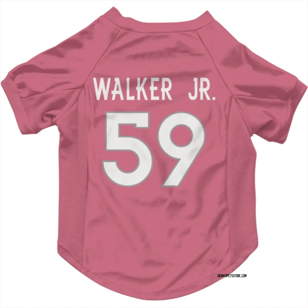 Denver Broncos Johnny Walker Jr. Pink Pet Jersey for Dog & Cat