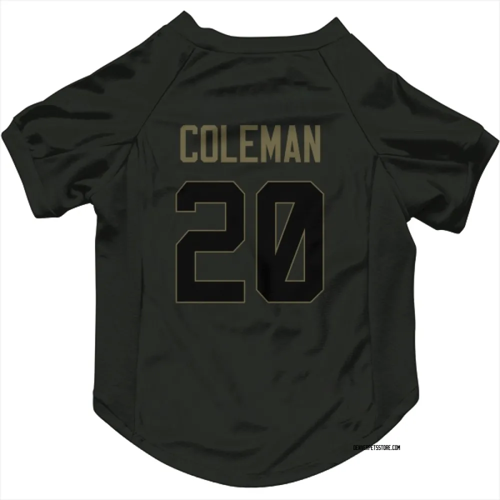 Denver Broncos Jonah Coleman Black Service Pet Jersey for Dog & Cat