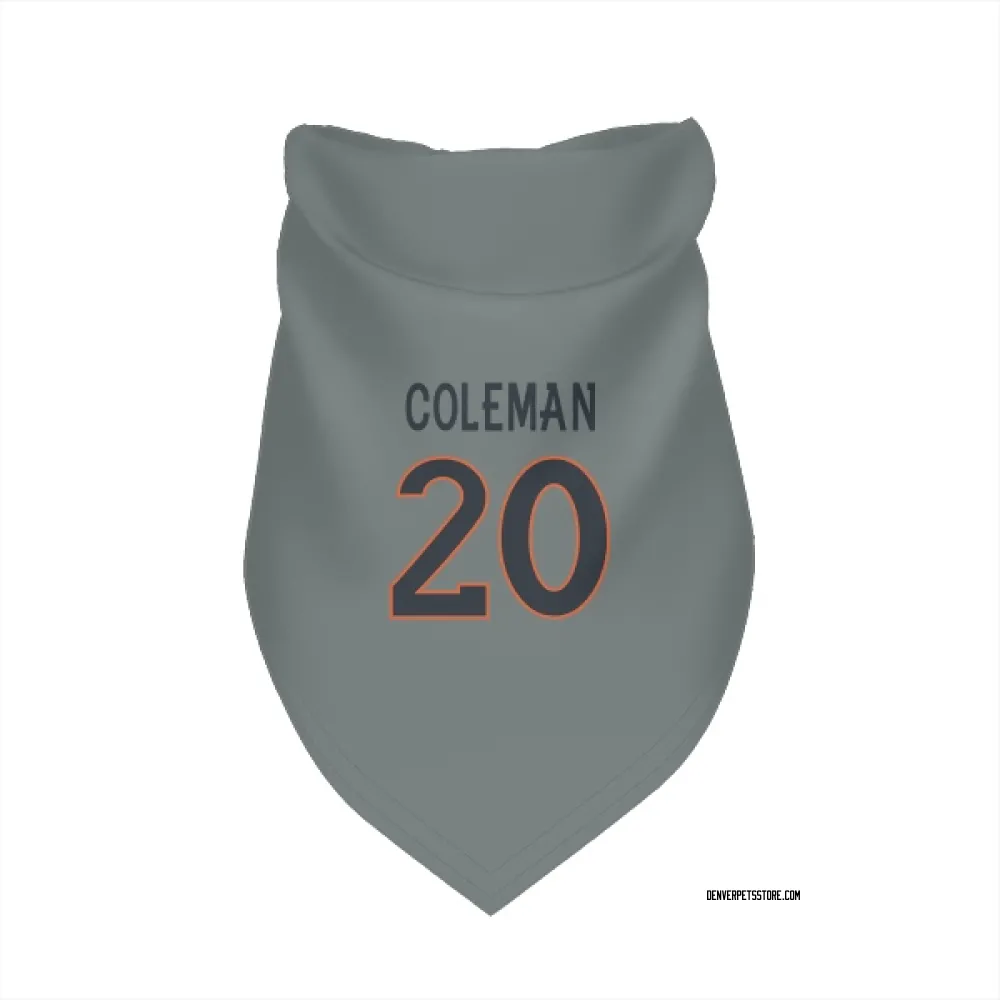 Denver Broncos Jonah Coleman Gray Pet Bandana for Dog & Cat