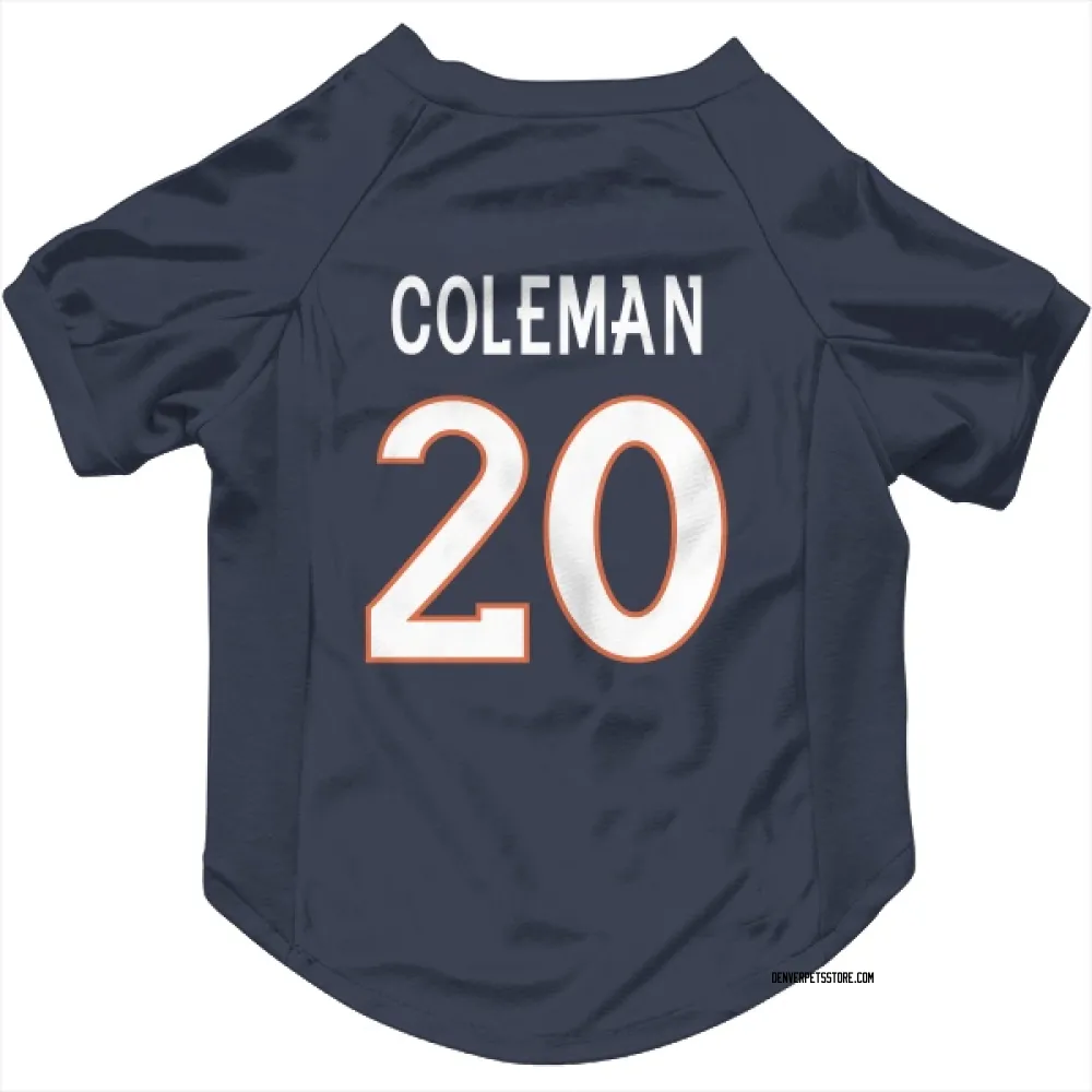 Denver Broncos Jonah Coleman Navy Pet Jersey for Dog & Cat