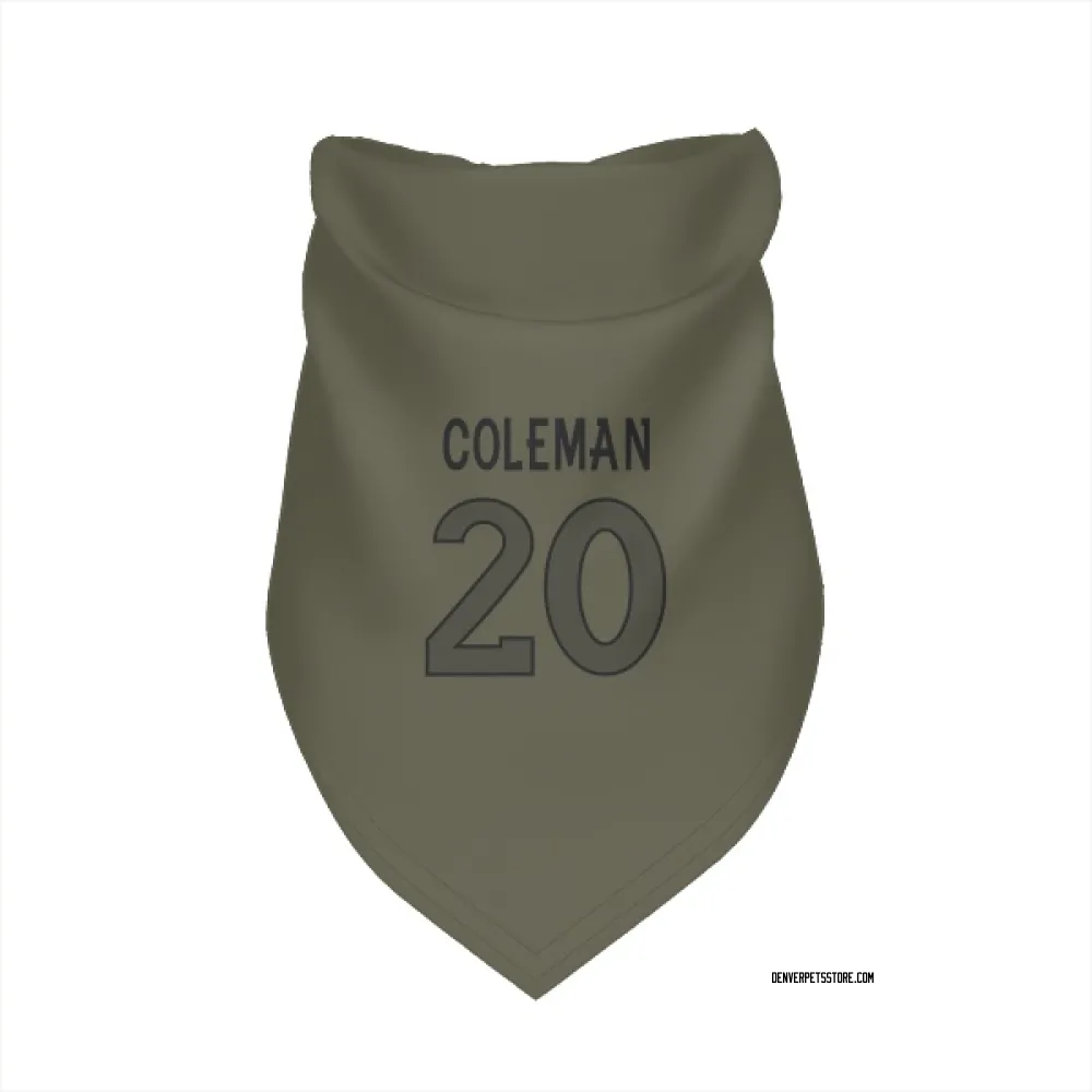 Denver Broncos Jonah Coleman Olive Pet Bandana for Dog & Cat