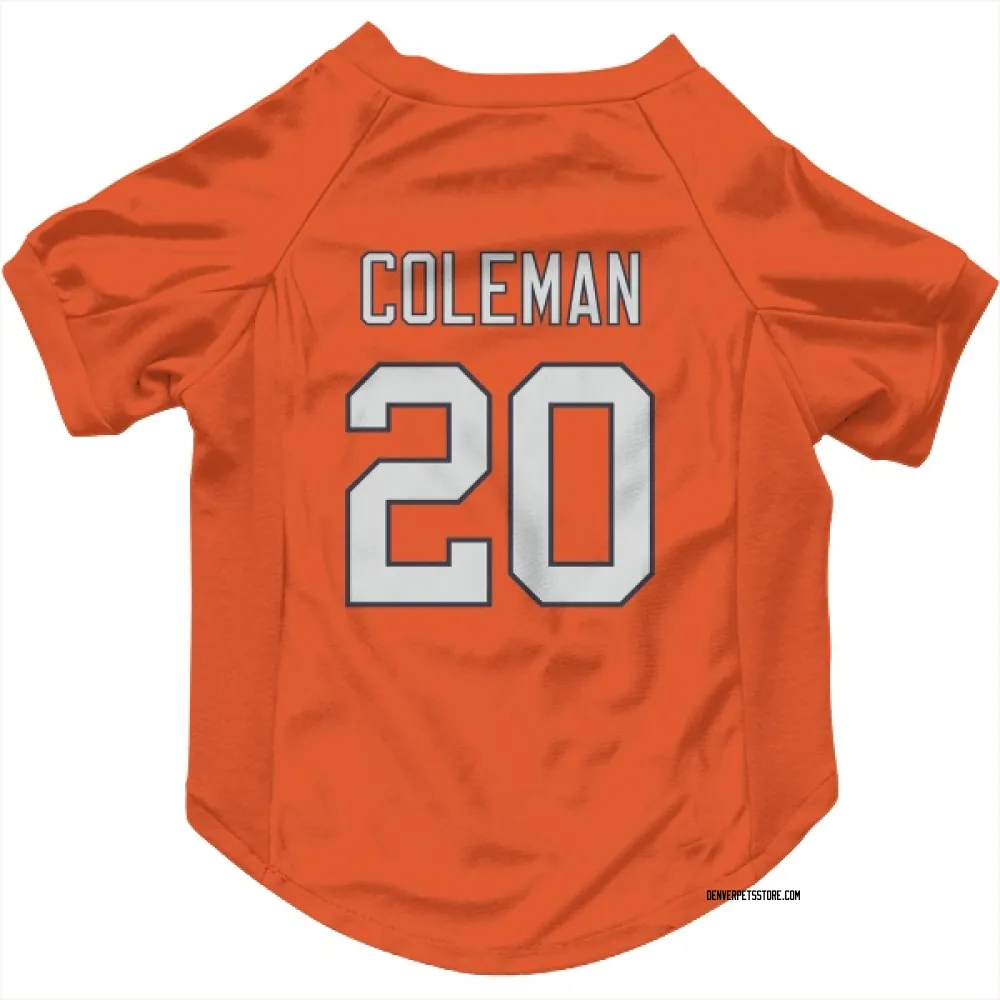 Denver Broncos Jonah Coleman Orange Pet Jersey for Dog & Cat