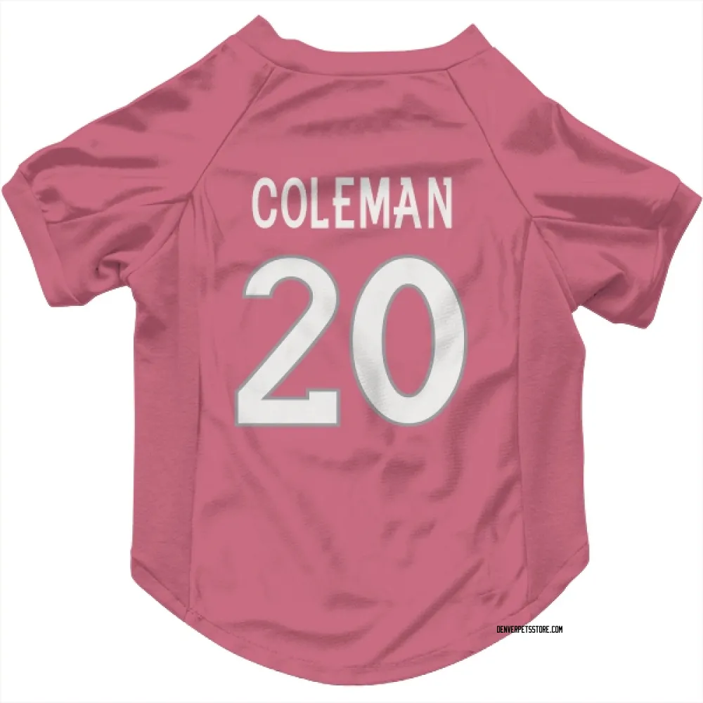 Denver Broncos Jonah Coleman Pink Pet Jersey for Dog & Cat