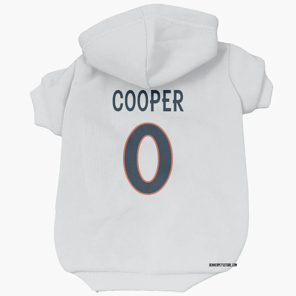 Denver Broncos Jonathon Cooper White Pet Hoodie for Dog & Cat
