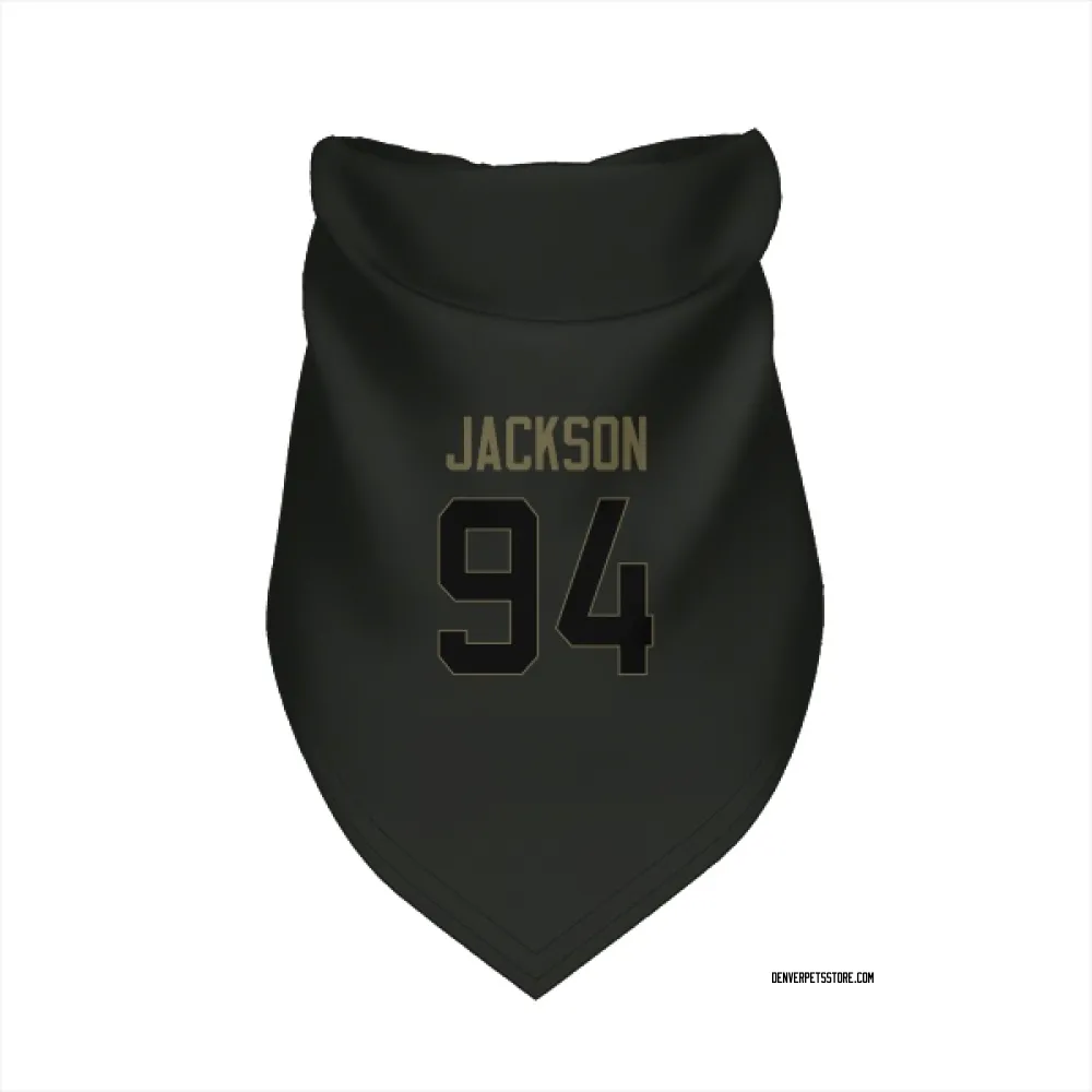 Denver Broncos Jordan Jackson Black Service Pet Bandana for Dog & Cat