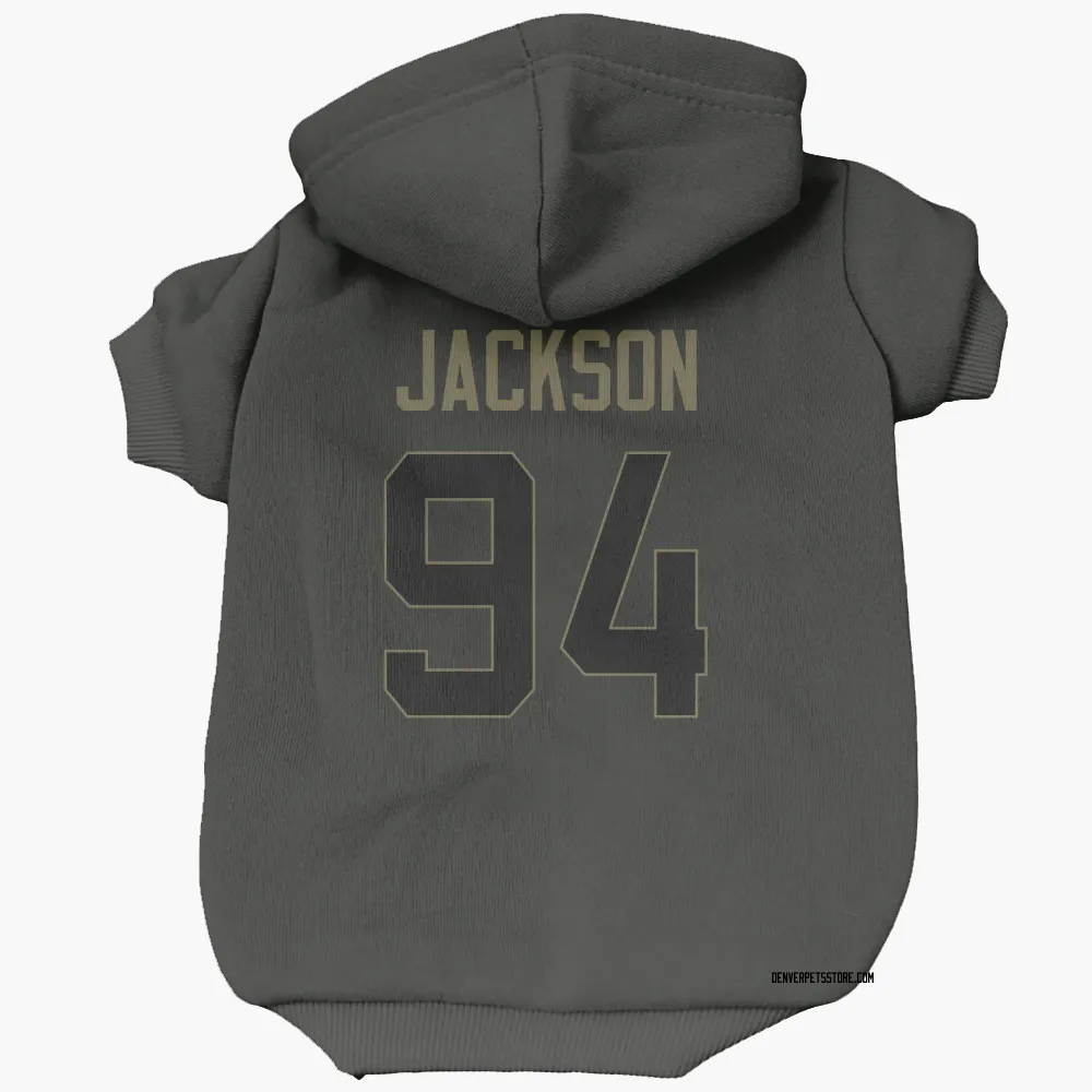 Denver Broncos Jordan Jackson Black Service Pet Hoodie for Dog & Cat