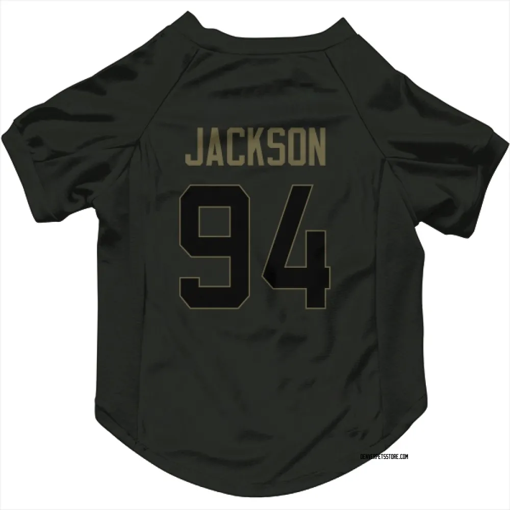 Denver Broncos Jordan Jackson Black Service Pet Jersey for Dog & Cat