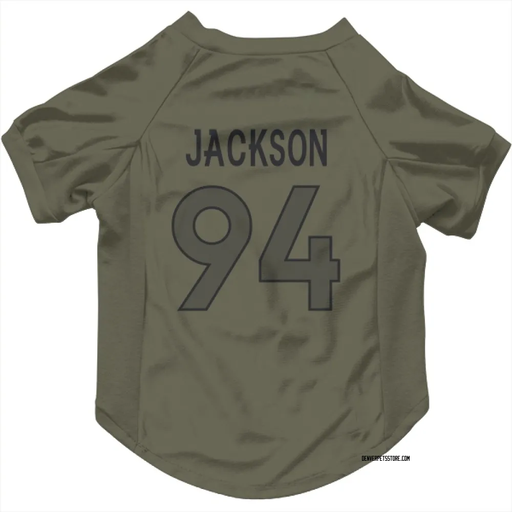 Denver Broncos Jordan Jackson Olive Pet Jersey for Dog & Cat