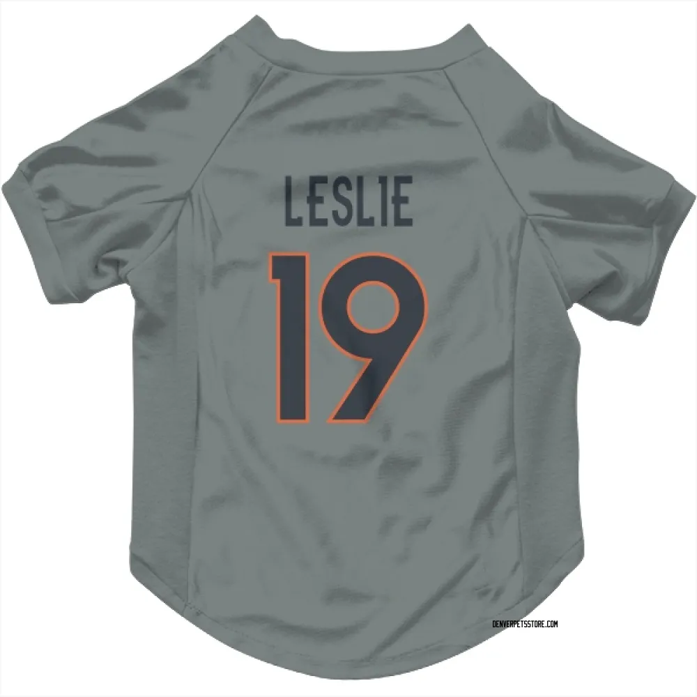 Denver Broncos Jordan Leslie Gray Pet Jersey for Dog & Cat