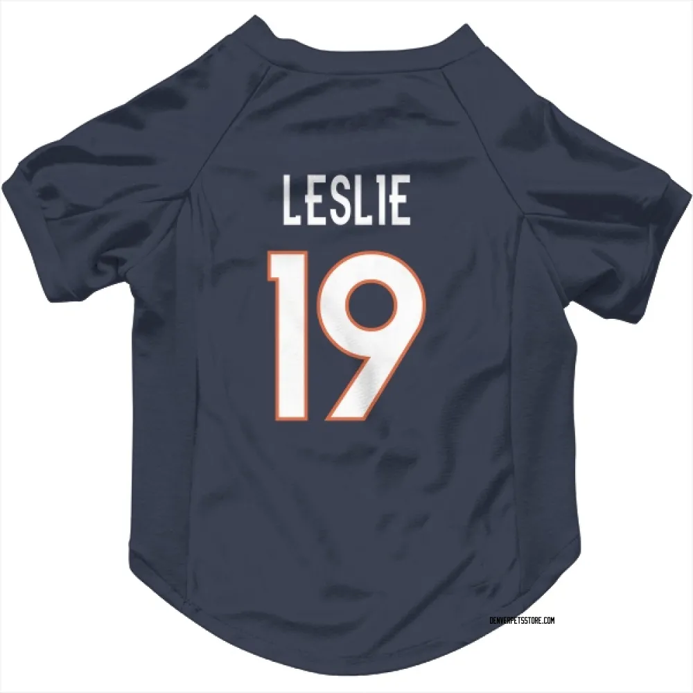 Denver Broncos Jordan Leslie Navy Pet Jersey for Dog & Cat
