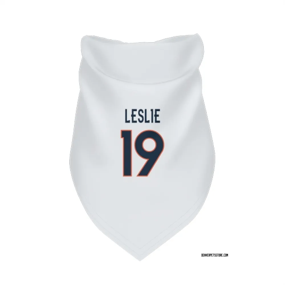 Denver Broncos Jordan Leslie White Pet Bandana for Dog & Cat