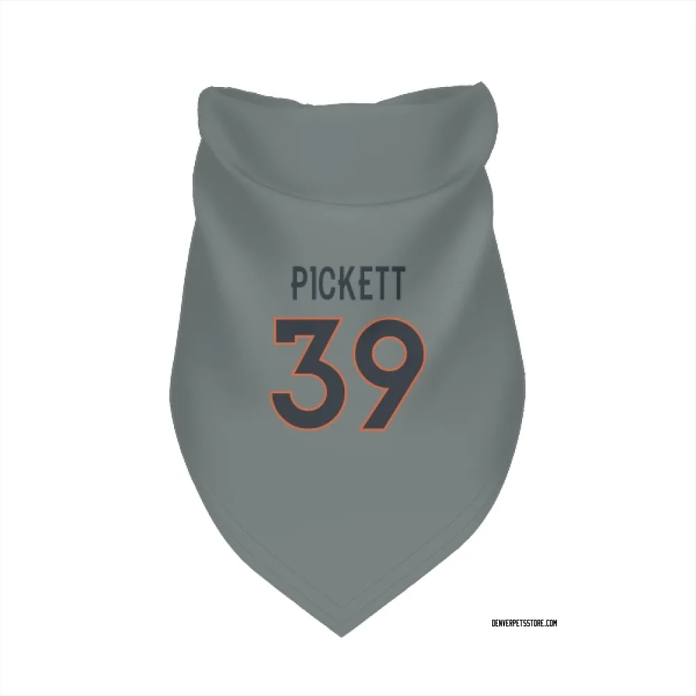 Denver Broncos Joshua Pickett Gray Pet Bandana for Dog & Cat