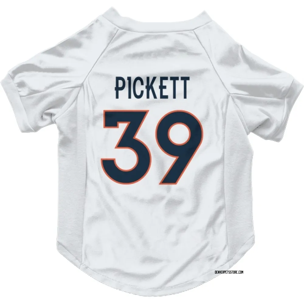 Denver Broncos Joshua Pickett White Pet Jersey for Dog & Cat