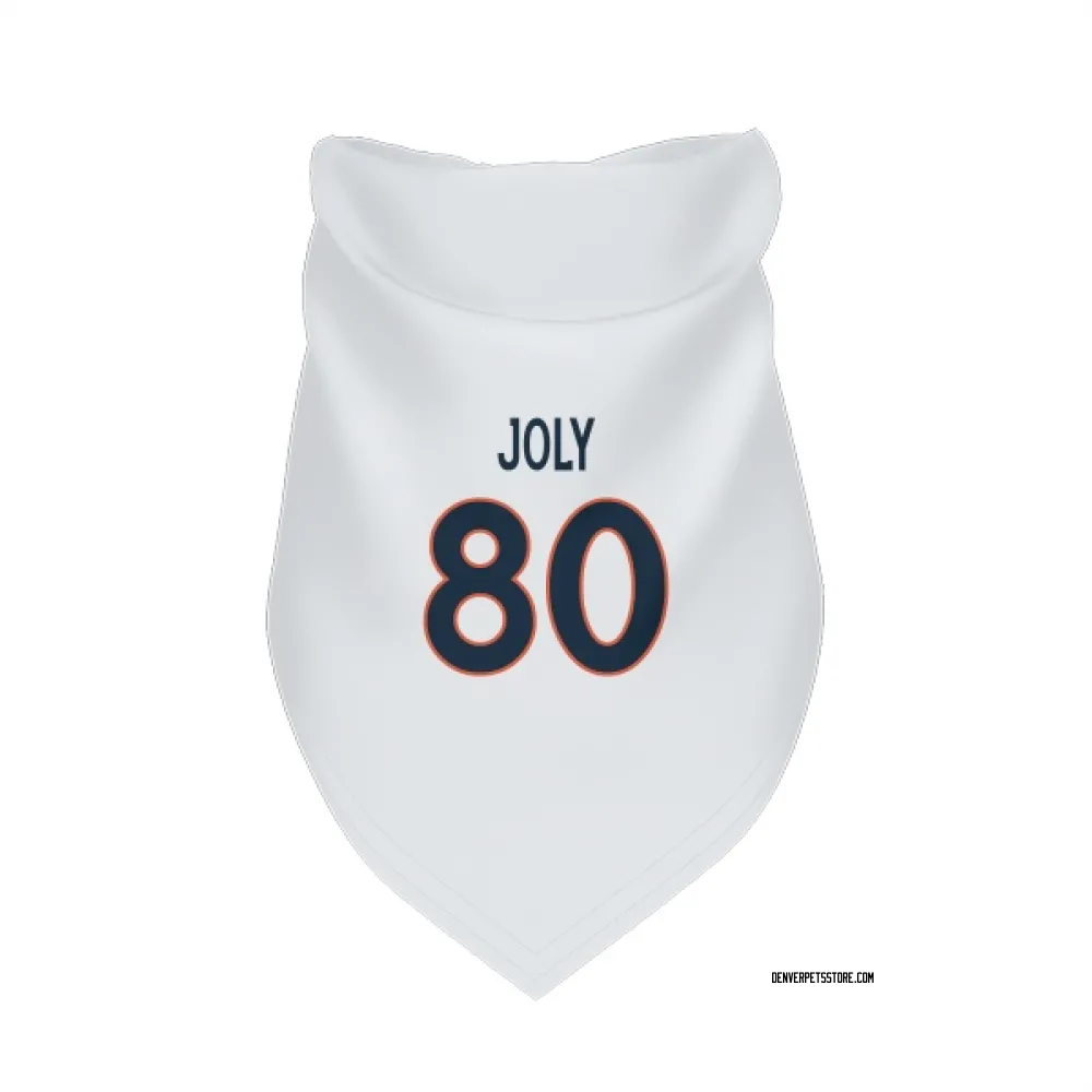Denver Broncos Justin Joly White Pet Bandana for Dog & Cat