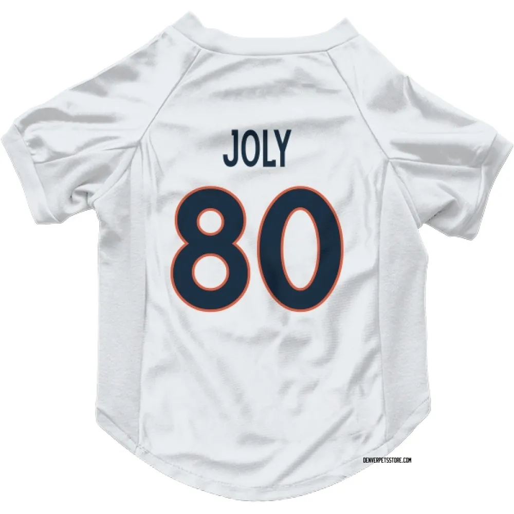 Denver Broncos Justin Joly White Pet Jersey for Dog & Cat