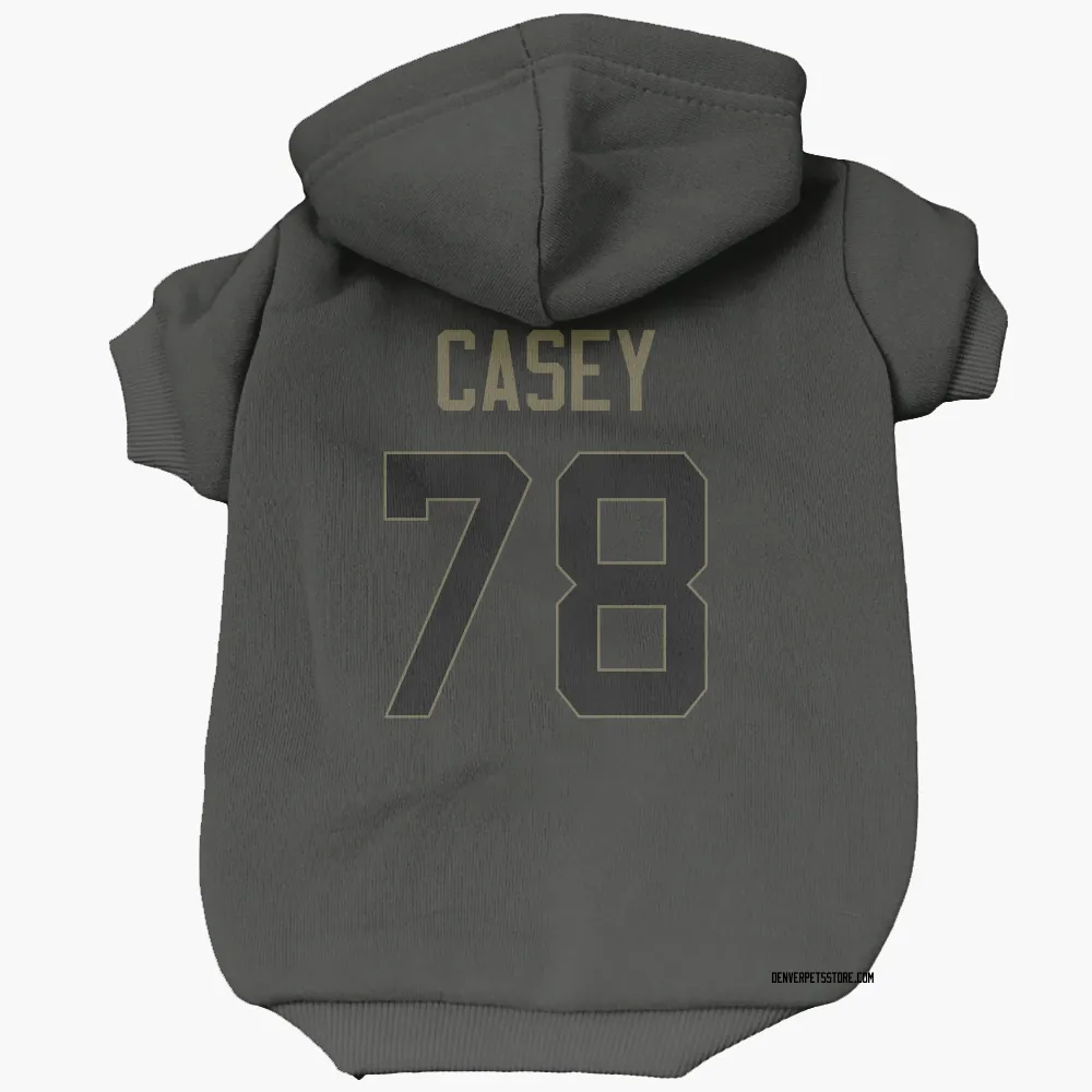 Denver Broncos Kage Casey Black Service Pet Hoodie for Dog & Cat