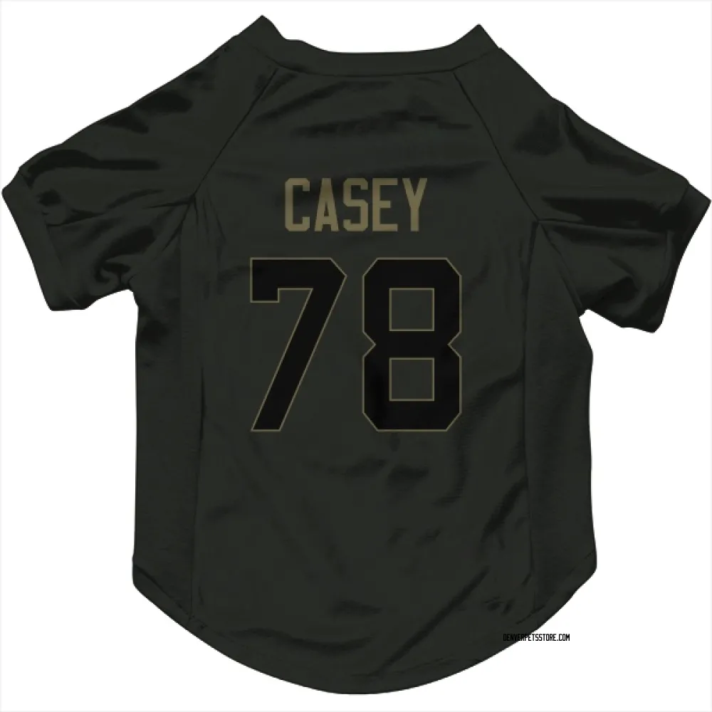Denver Broncos Kage Casey Black Service Pet Jersey for Dog & Cat