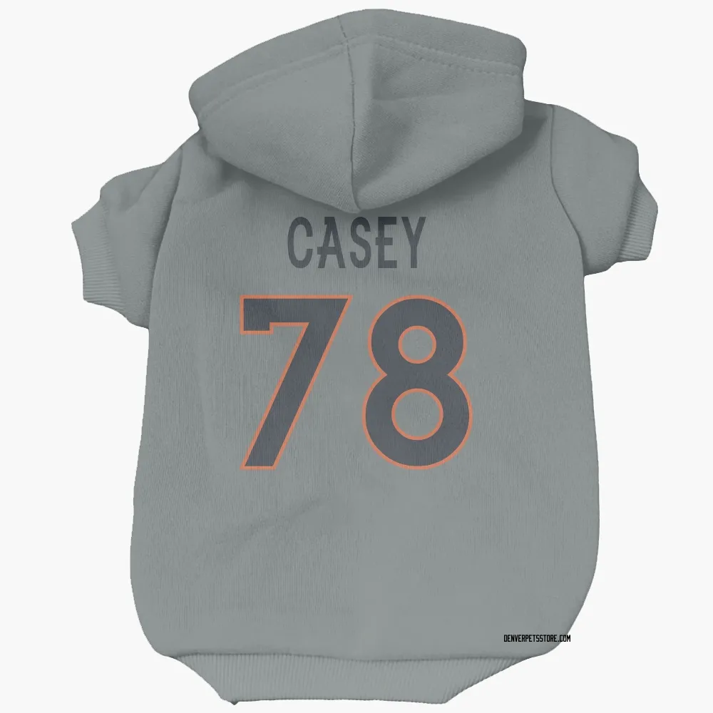 Denver Broncos Kage Casey Gray Pet Hoodie for Dog & Cat