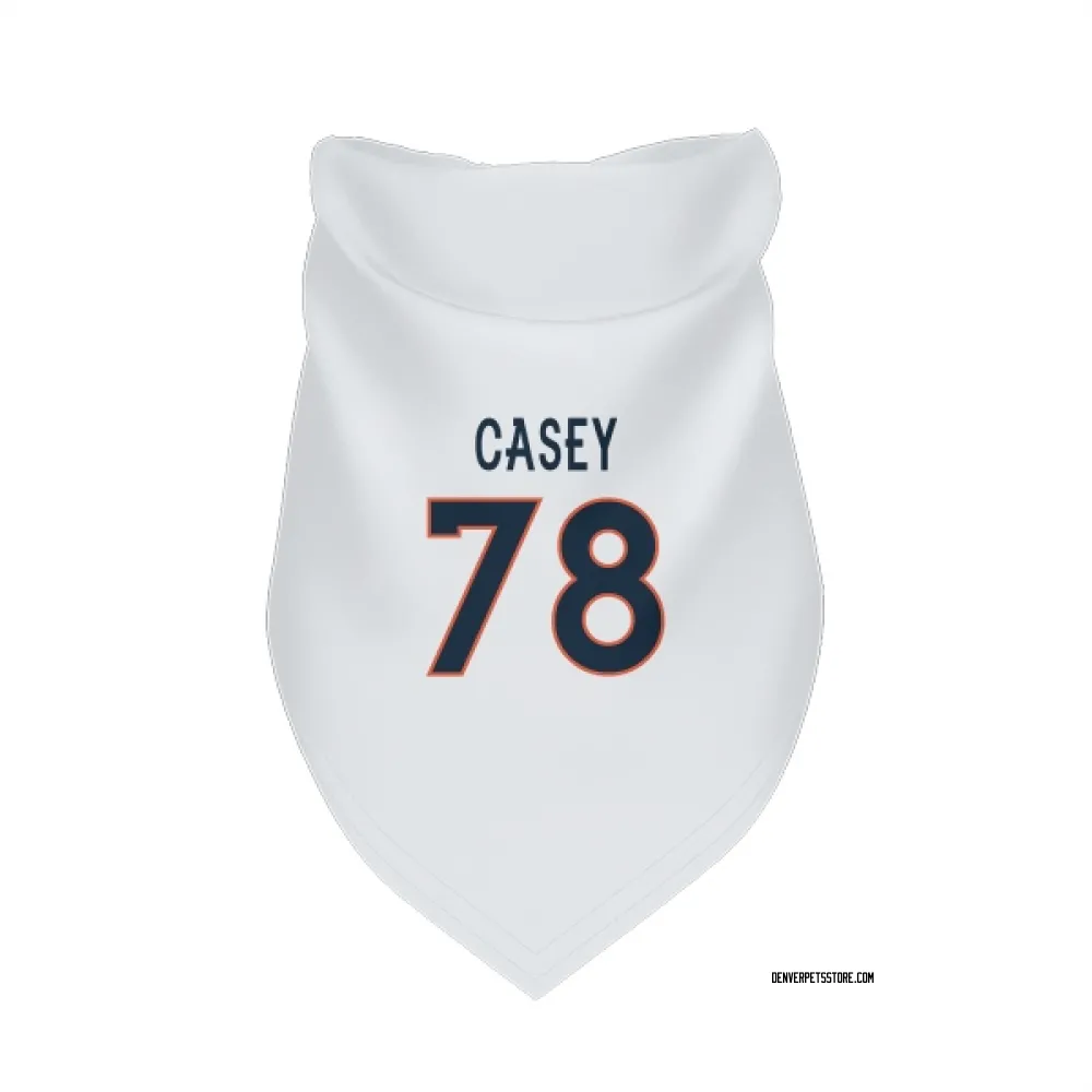 Denver Broncos Kage Casey White Pet Bandana for Dog & Cat