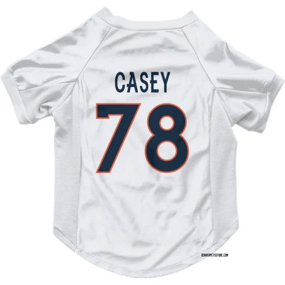 Denver Broncos Kage Casey White Pet Jersey for Dog & Cat