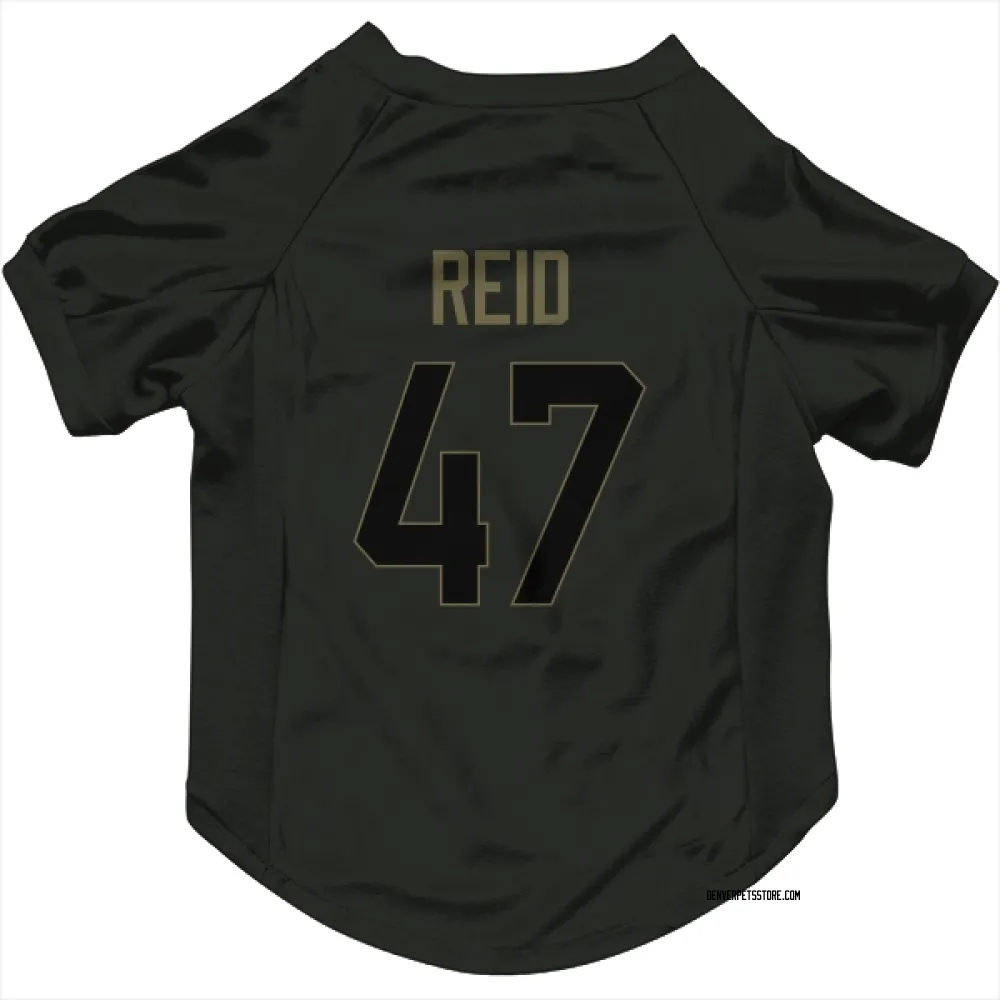 Denver Broncos Karene Reid Black Service Pet Jersey for Dog & Cat