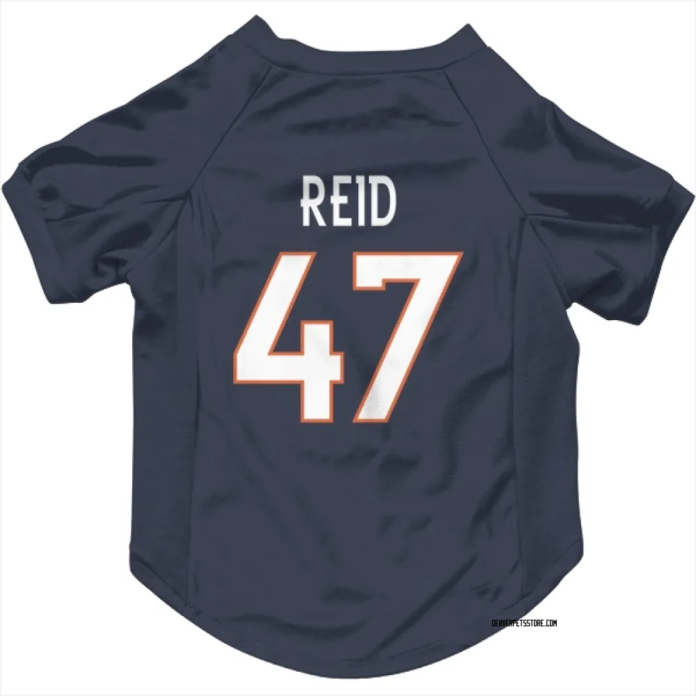 Denver Broncos Karene Reid Navy Pet Jersey for Dog & Cat