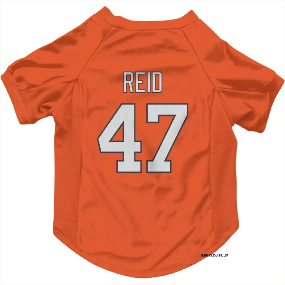 Denver Broncos Karene Reid Orange Pet Jersey for Dog & Cat