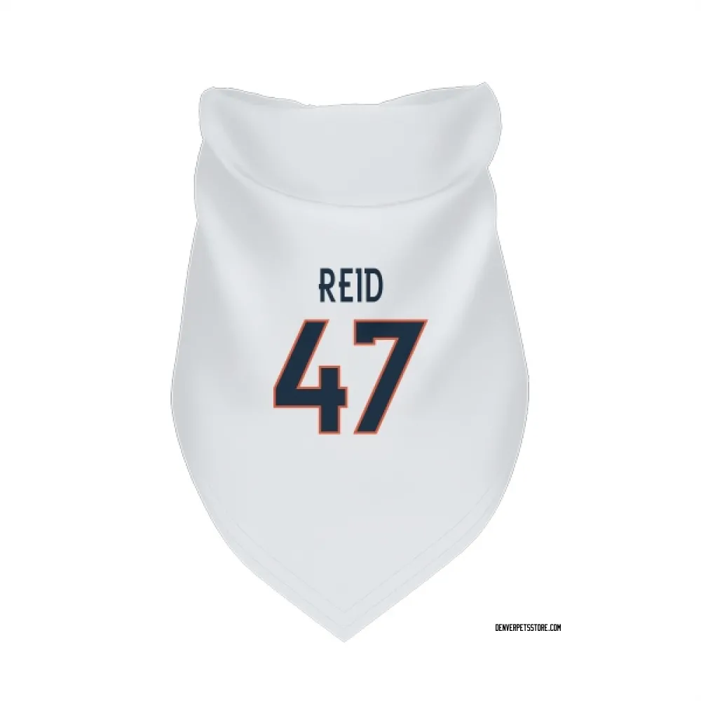 Denver Broncos Karene Reid White Pet Bandana for Dog & Cat