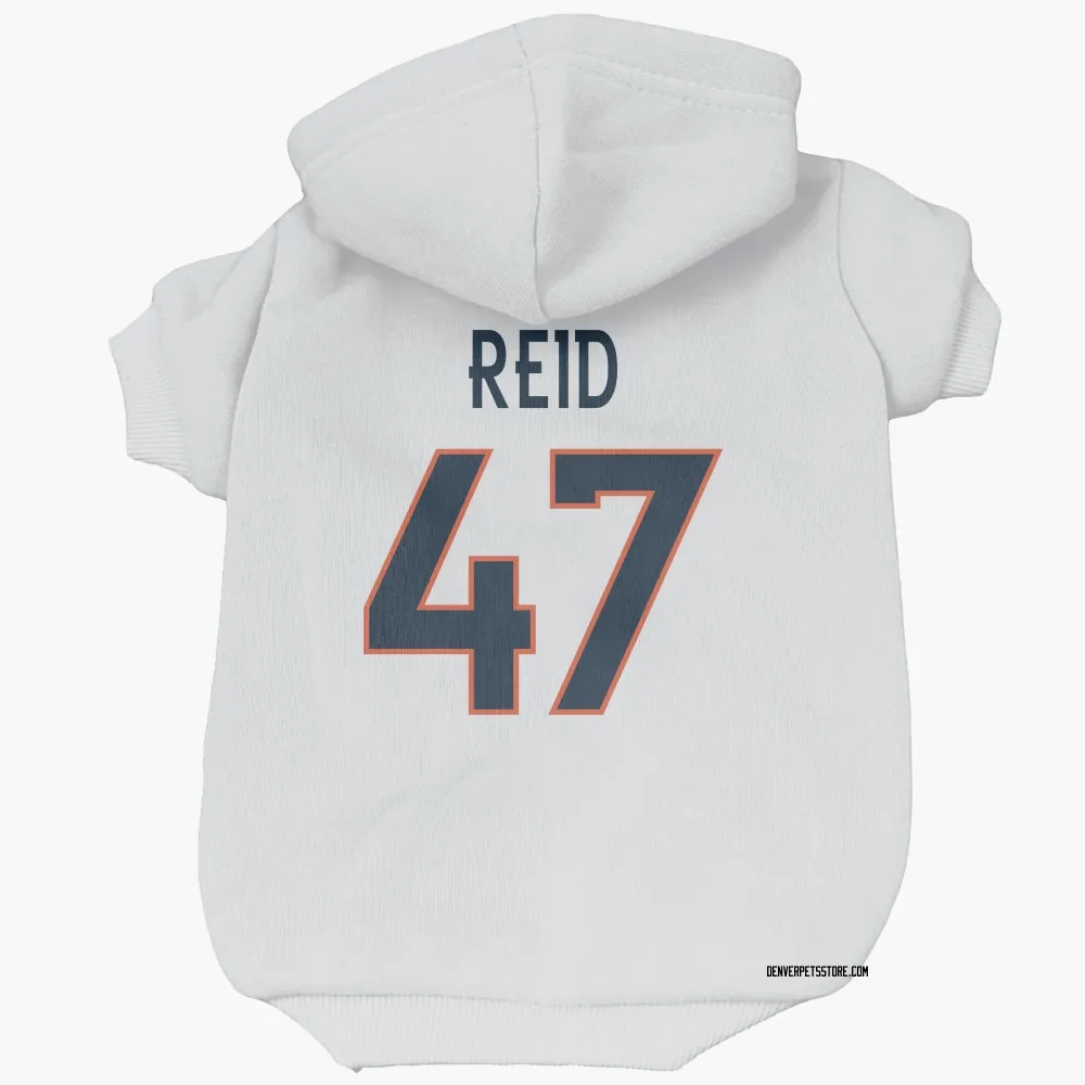 Denver Broncos Karene Reid White Pet Hoodie for Dog & Cat