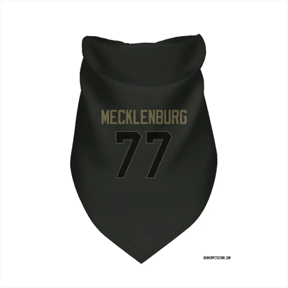 Denver Broncos Karl Mecklenburg Black Service Pet Bandana for Dog & Cat