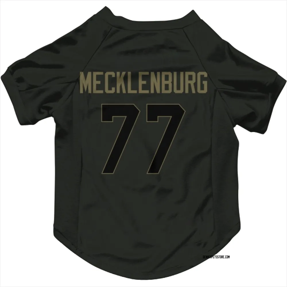 Denver Broncos Karl Mecklenburg Black Service Pet Jersey for Dog & Cat
