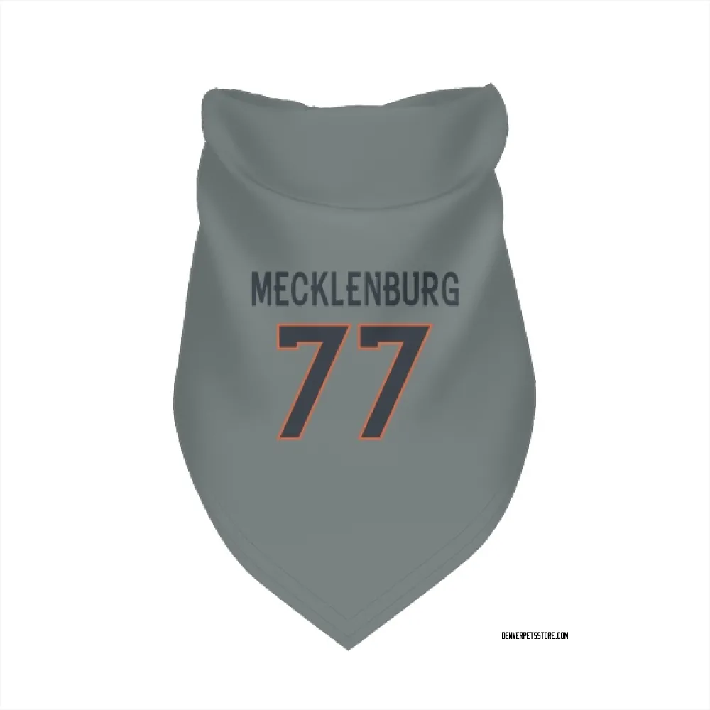 Denver Broncos Karl Mecklenburg Gray Pet Bandana for Dog & Cat