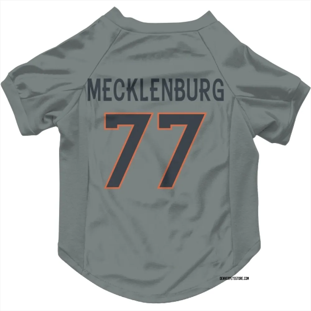 Denver Broncos Karl Mecklenburg Gray Pet Jersey for Dog & Cat