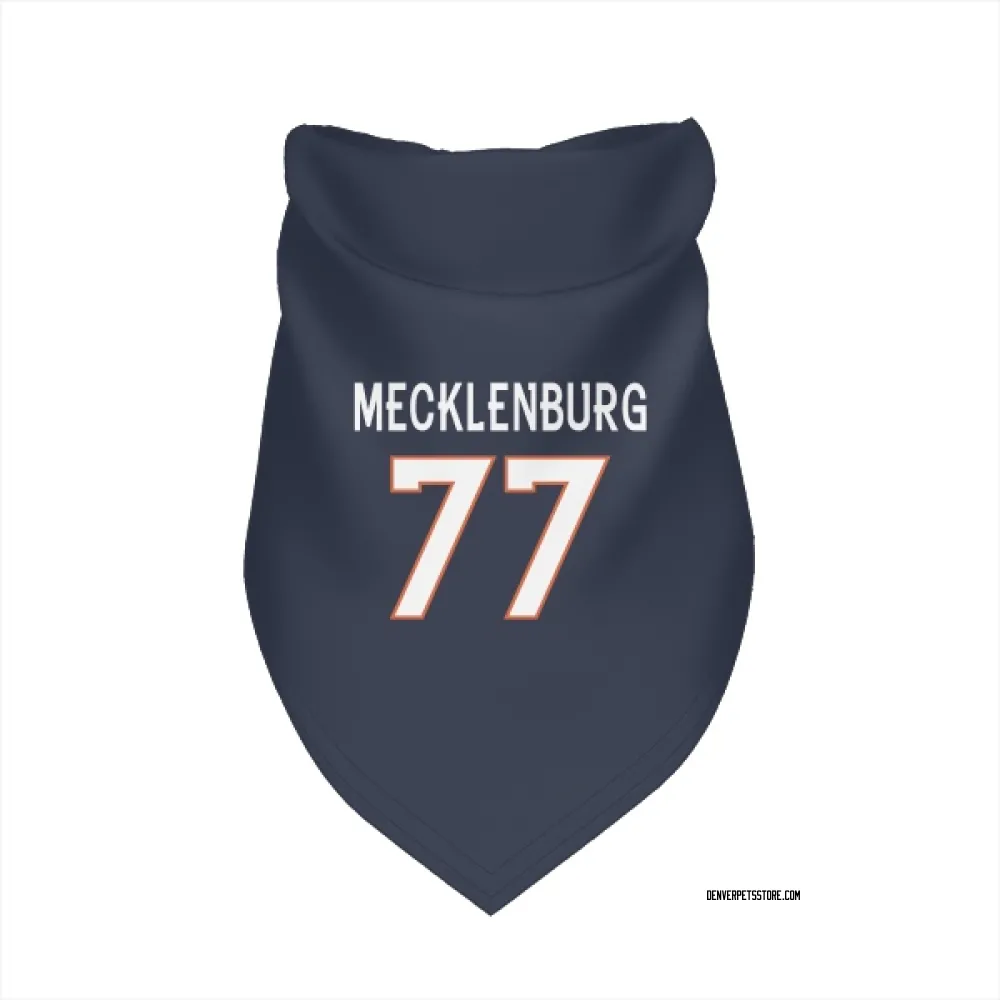 Denver Broncos Karl Mecklenburg Navy Pet Bandana for Dog & Cat