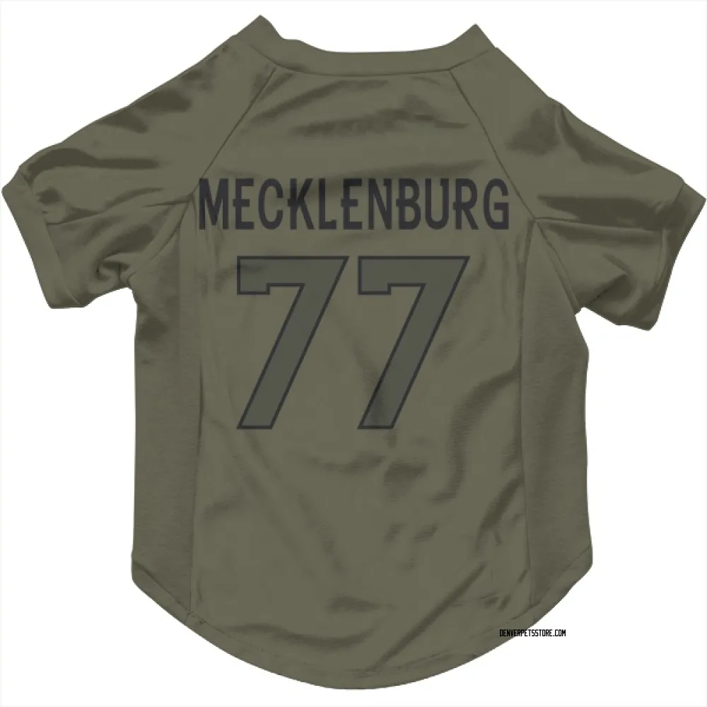 Denver Broncos Karl Mecklenburg Olive Pet Jersey for Dog & Cat